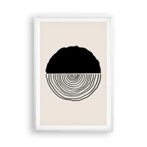 Affiche dans un cadre blanc - Poster - Moitié-moitié - 61x91 cm