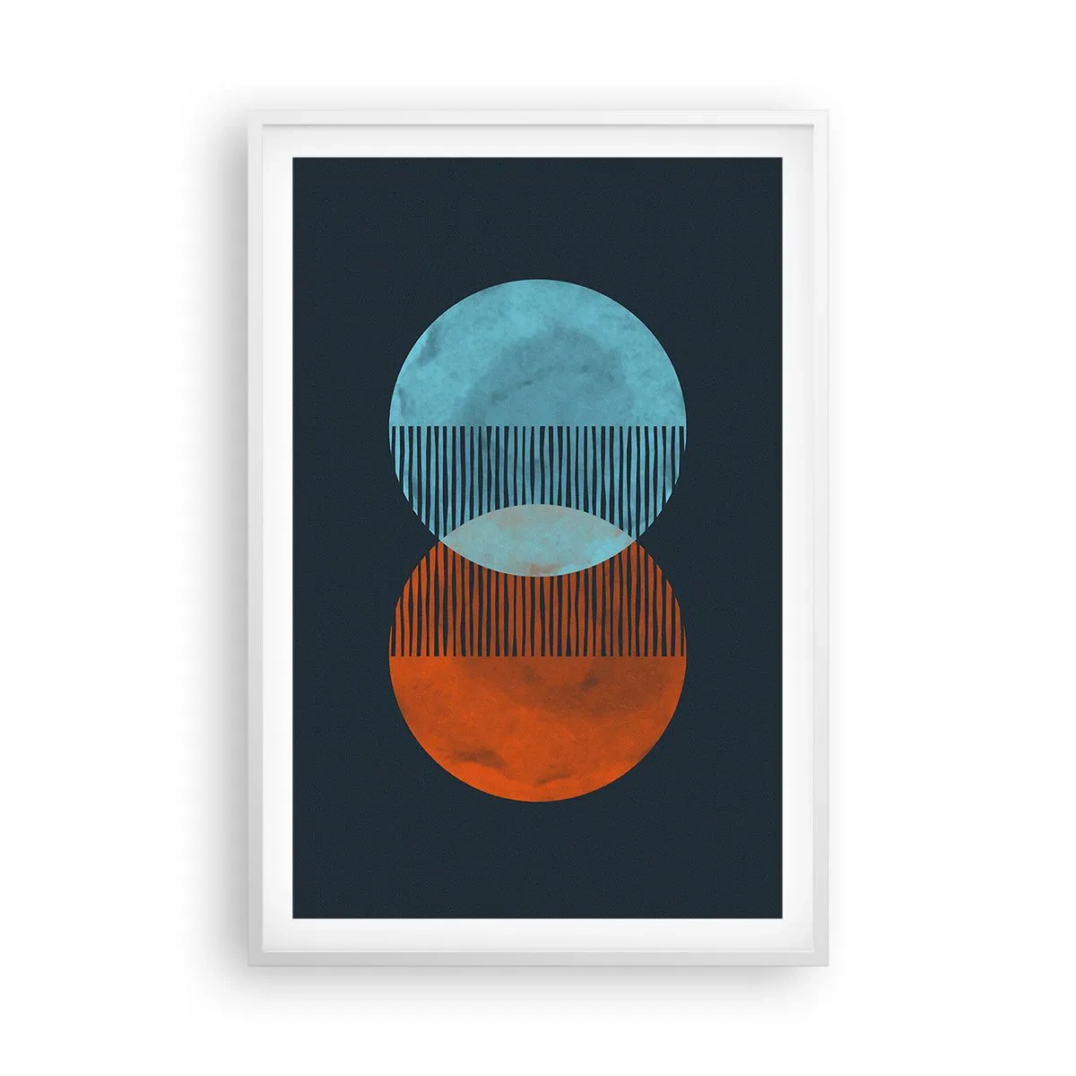 Affiche dans un cadre blanc - Poster - Fantaisie astronomique - 61x91 cm