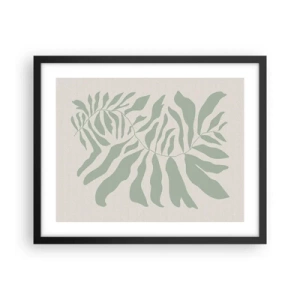 Affiche dans un cadre noir - Poster - Brindille d'émeraude - 50x40 cm
