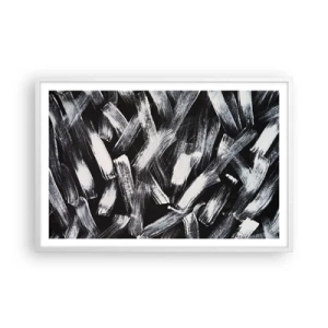 Affiche dans un cadre blanc - Poster - L'abstraction dans l'esprit industriel - 91x61 cm