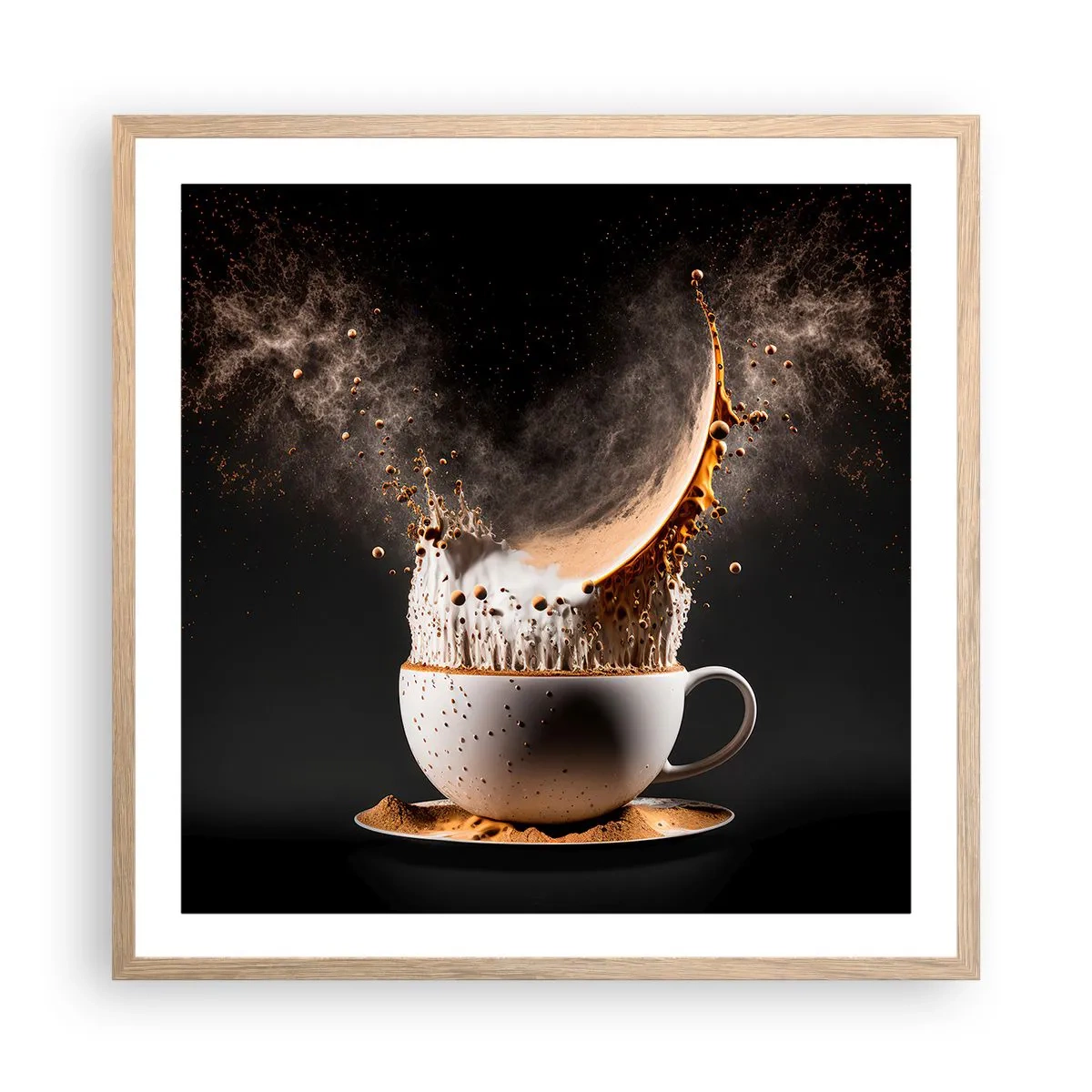 Affiche dans un chêne clair - Poster - Une explosion de saveur - 60x60 cm