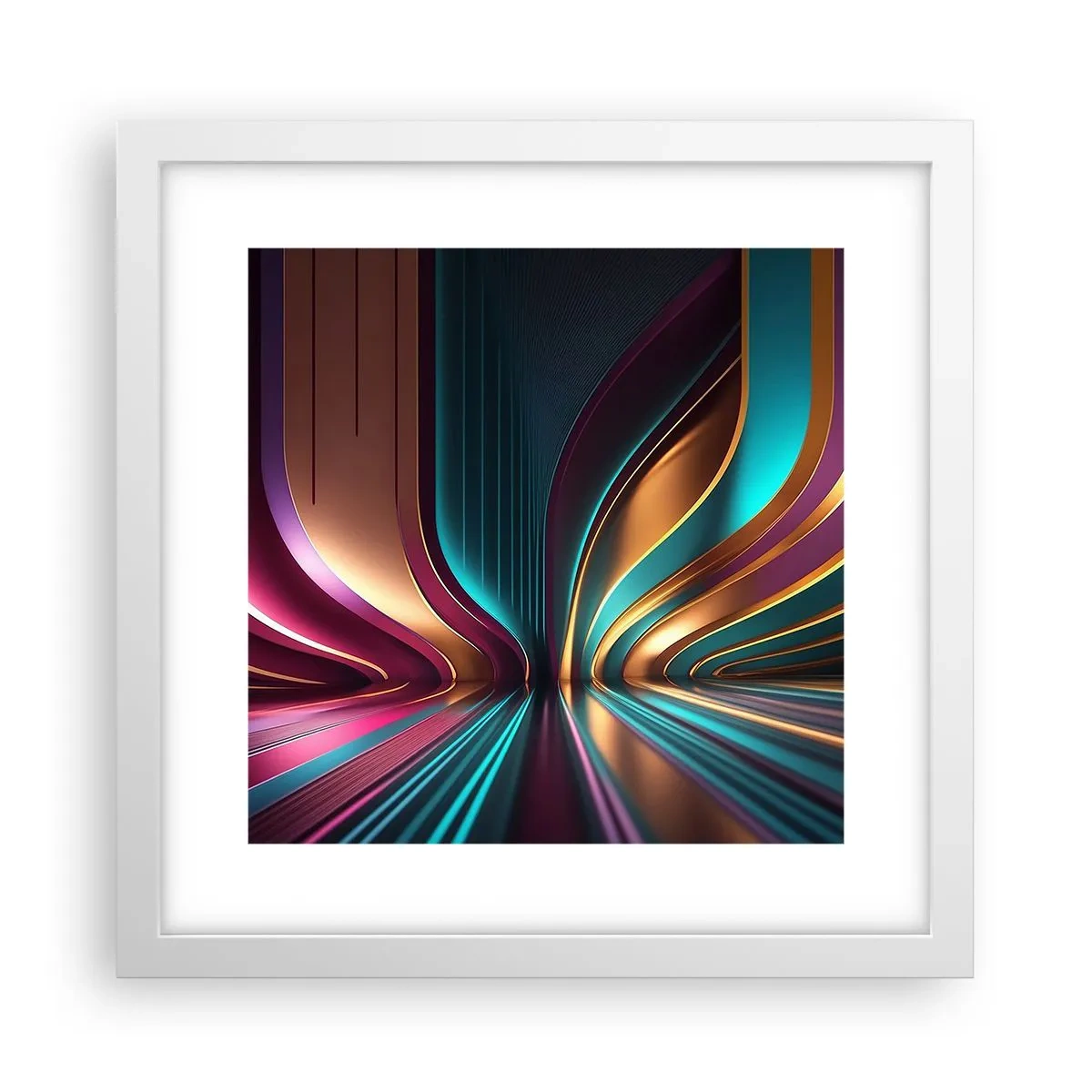 Affiche dans un cadre blanc - Poster - Architektura światła - 30x30 cm