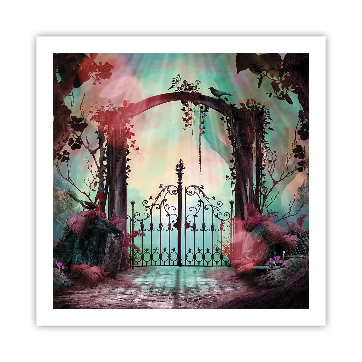 Affiche - Poster - Jardin secret - 60x60 cm