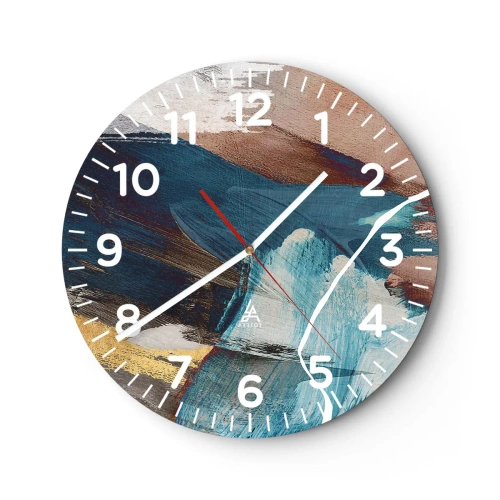 Horloge murale - Pendule murale - Avec panache et énergie - 30x30 cm