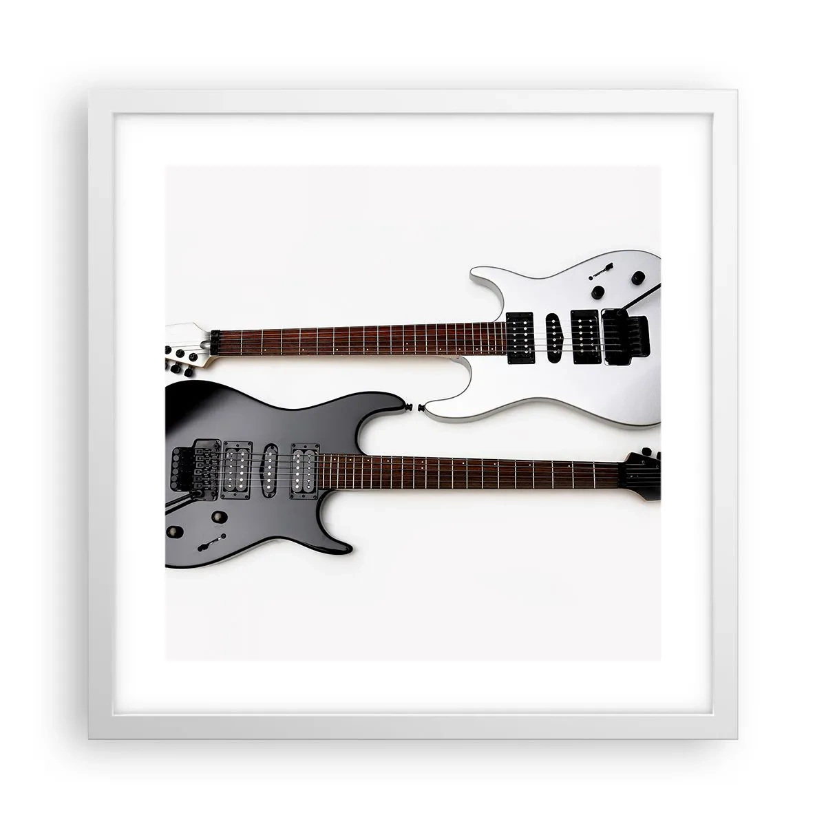 Affiche dans un cadre blanc - Poster - Harmonie des formes - 40x40 cm
