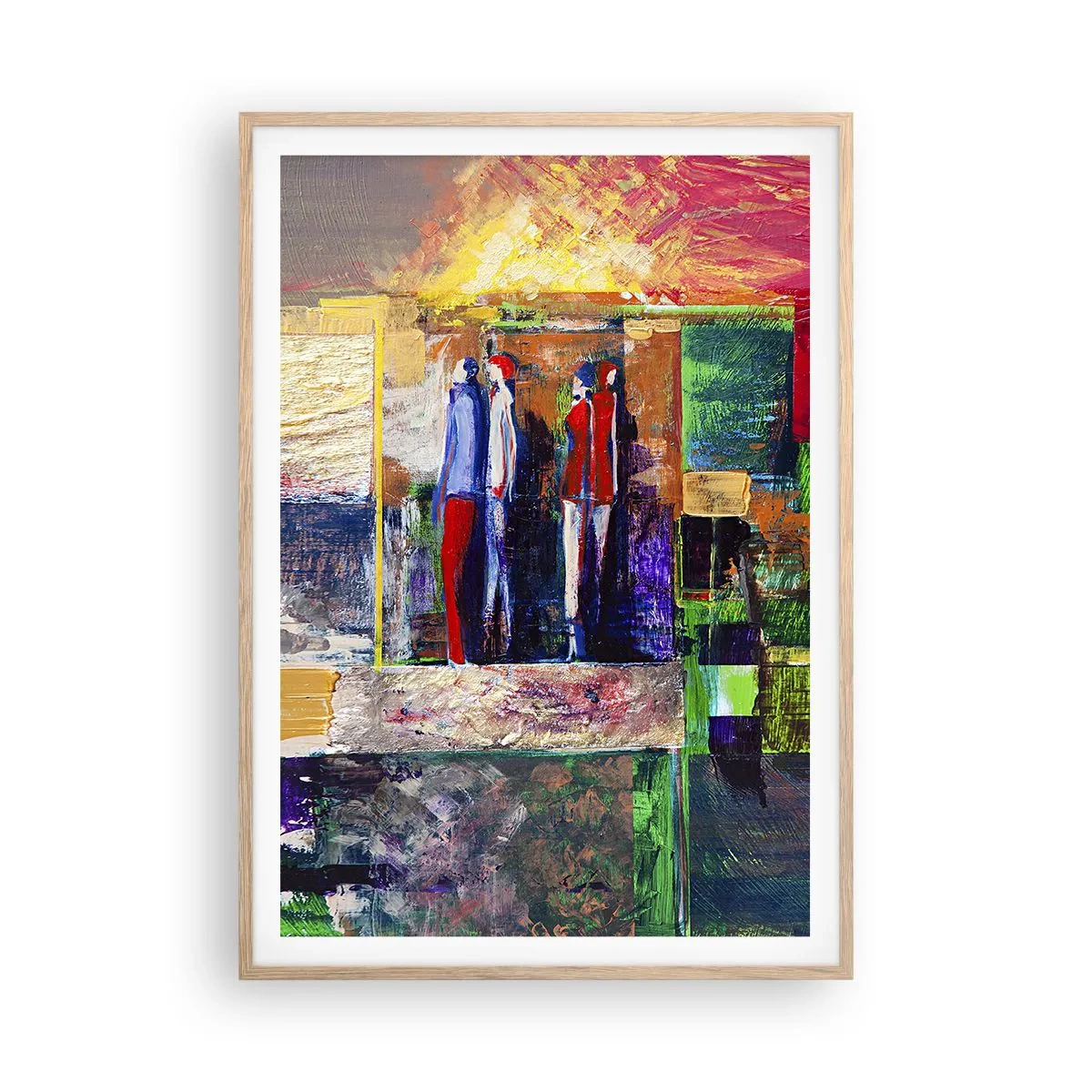 Affiche dans un chêne clair - Poster - Relations et émotions - 70x100 cm