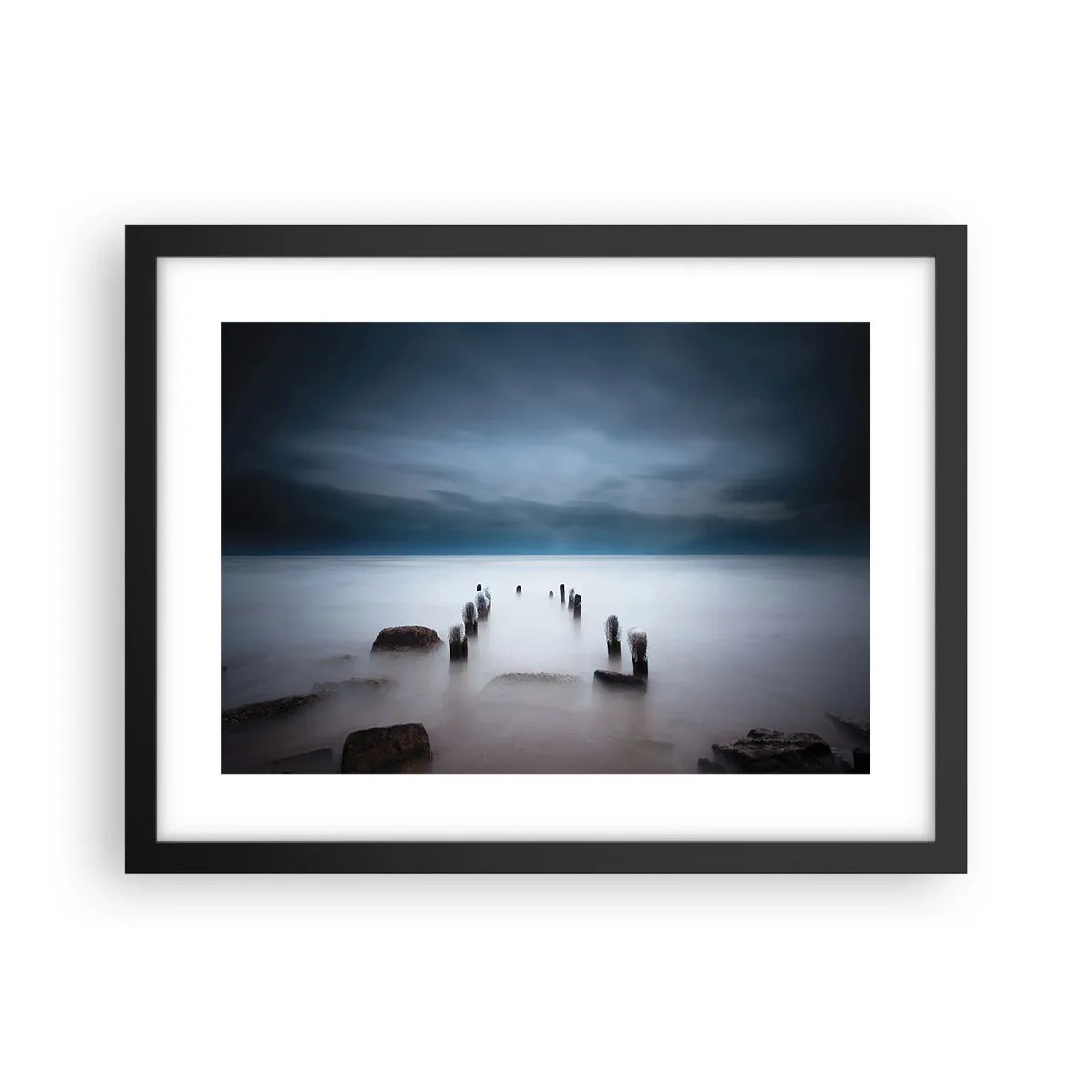 Affiche dans un cadre noir - Poster - Lac pensif - 40x30 cm
