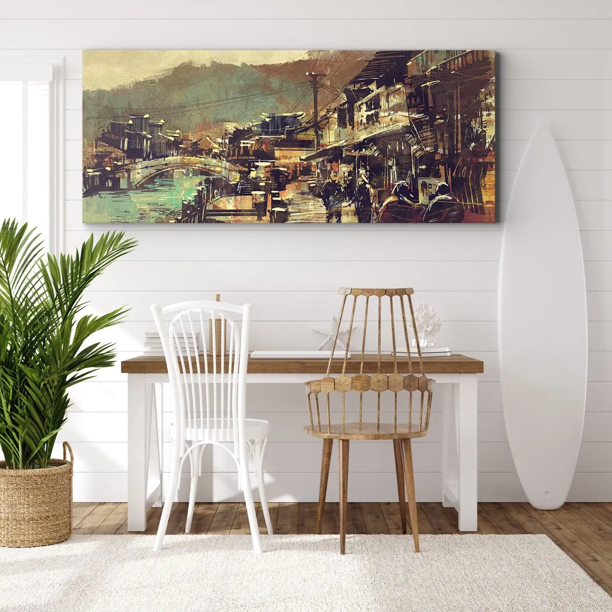 Impression sur toile - Image sur toile - La vie comme une richesse de gris - 100x40 cm