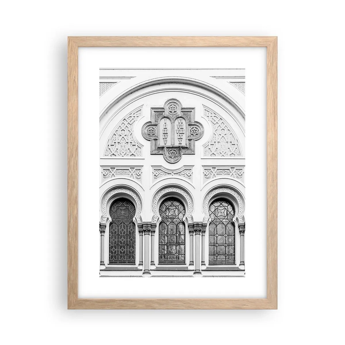 Affiche dans un chêne clair - Poster - À la frontière des cultures - 30x40 cm