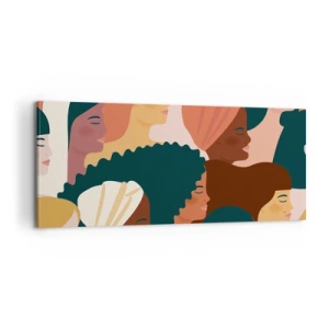 Impression sur toile - Image sur toile - Uniquement la féminité - 100x40 cm