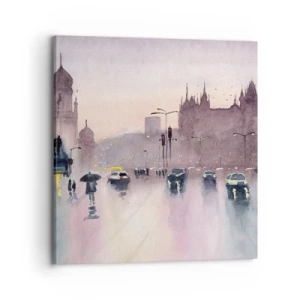 Impression sur toile - Image sur toile - Dans une brume pluvieuse - 70x70 cm