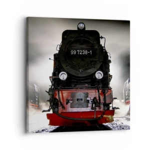 Impression sur toile - Image sur toile - Il se lève et siffle, halète et souffle - 30x30 cm