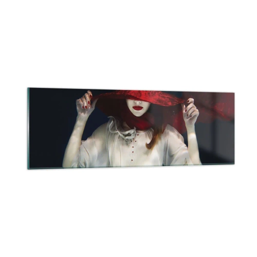 Impression sur verre - Image sur verre - Femme mystérieuse - 90x30 cm