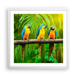 Affiche dans un cadre blanc - Poster - Et avez-vous entendu qu'elle ...? - 50x50 cm