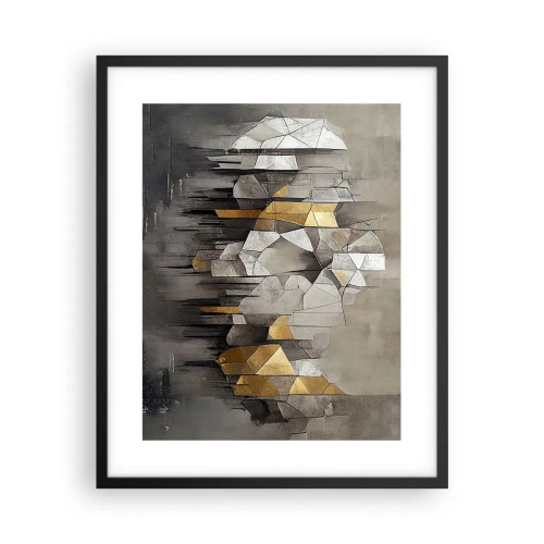 Affiche dans un cadre noir - Poster - Composition de glace et de lumière - 40x50 cm