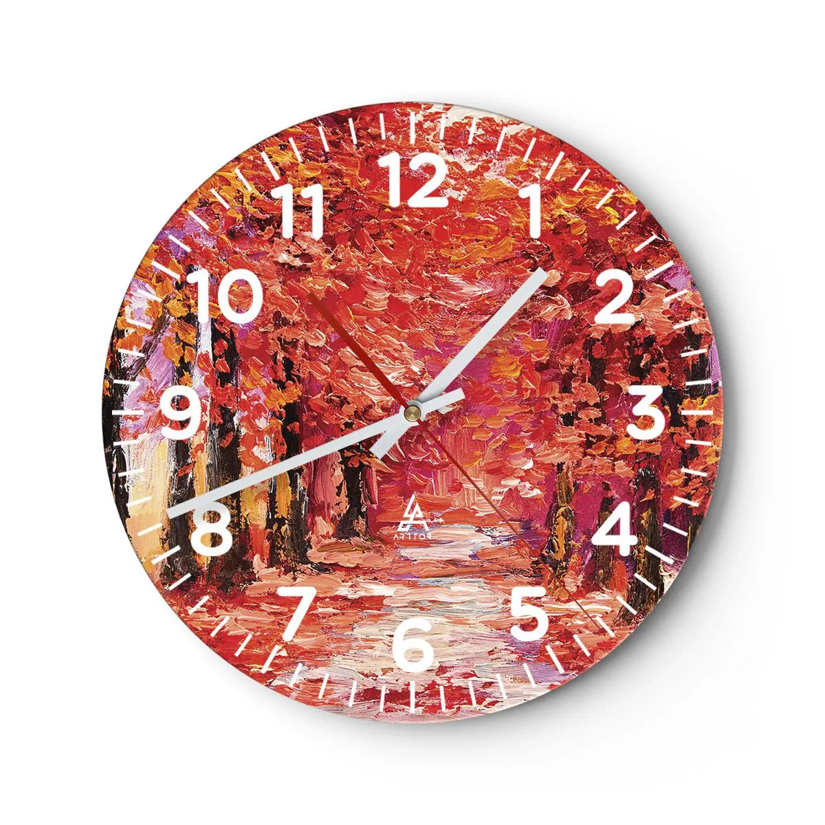 Horloge murale - Pendule murale - Impression d'automne - 30x30 cm