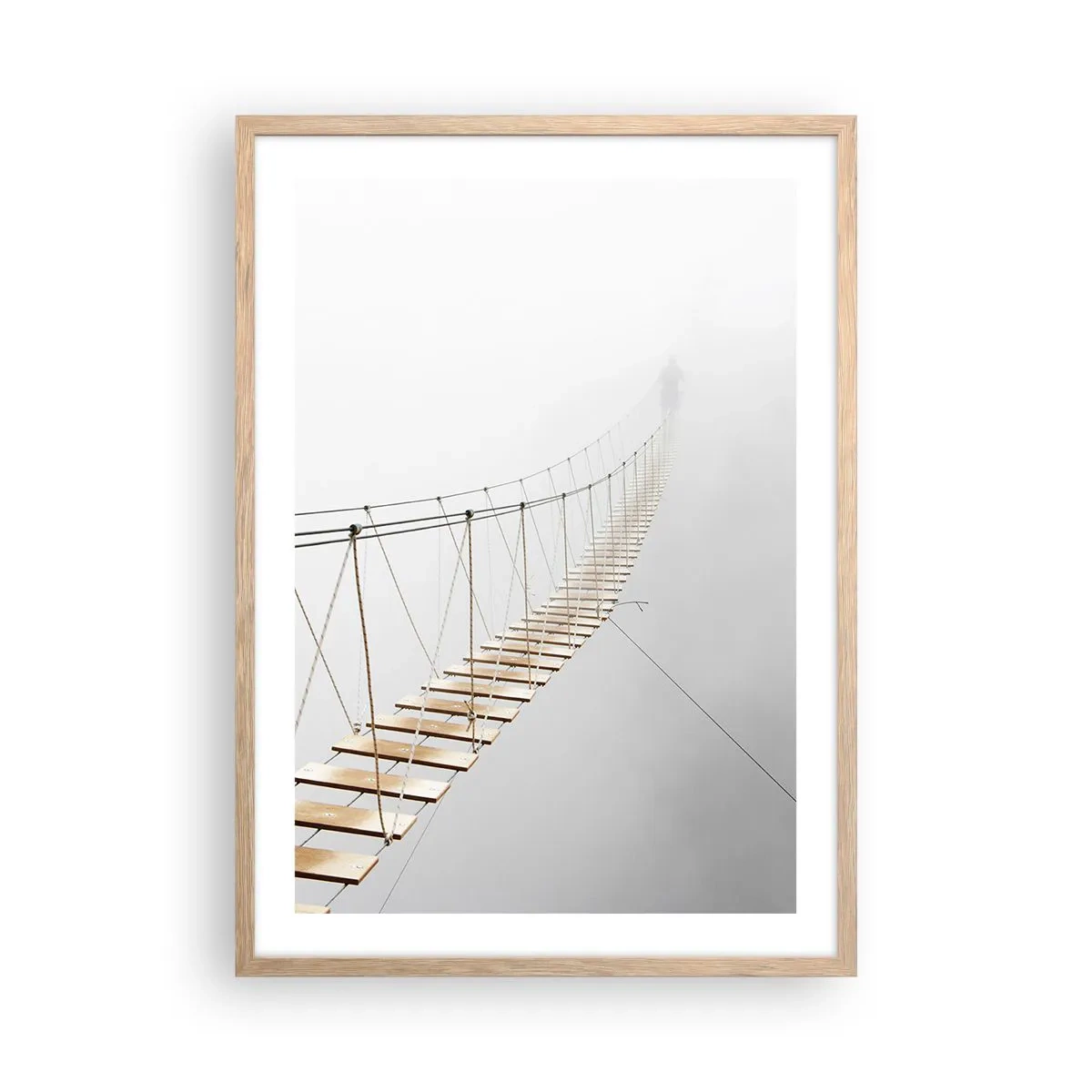 Affiche dans un chêne clair - Poster - Où cela va-t-il te mener? - 50x70 cm