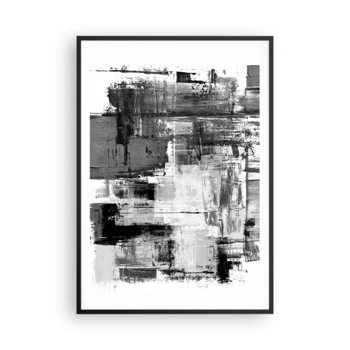 Affiche dans un cadre noir - Poster - Le gris est beau - 70x100 cm