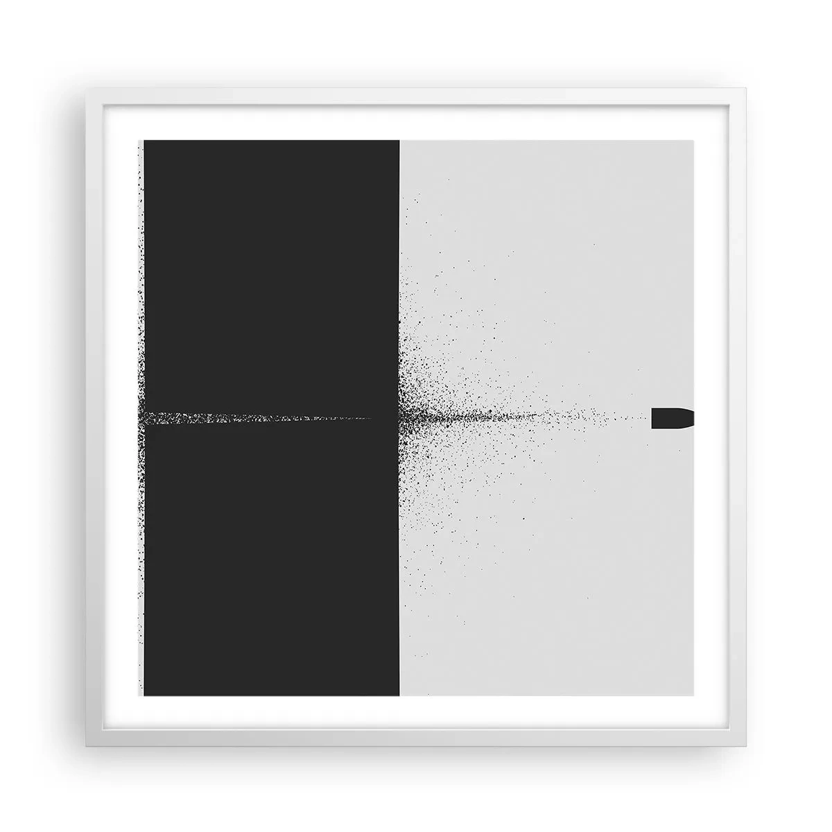 Affiche dans un cadre blanc - Poster - Droit au but - 60x60 cm