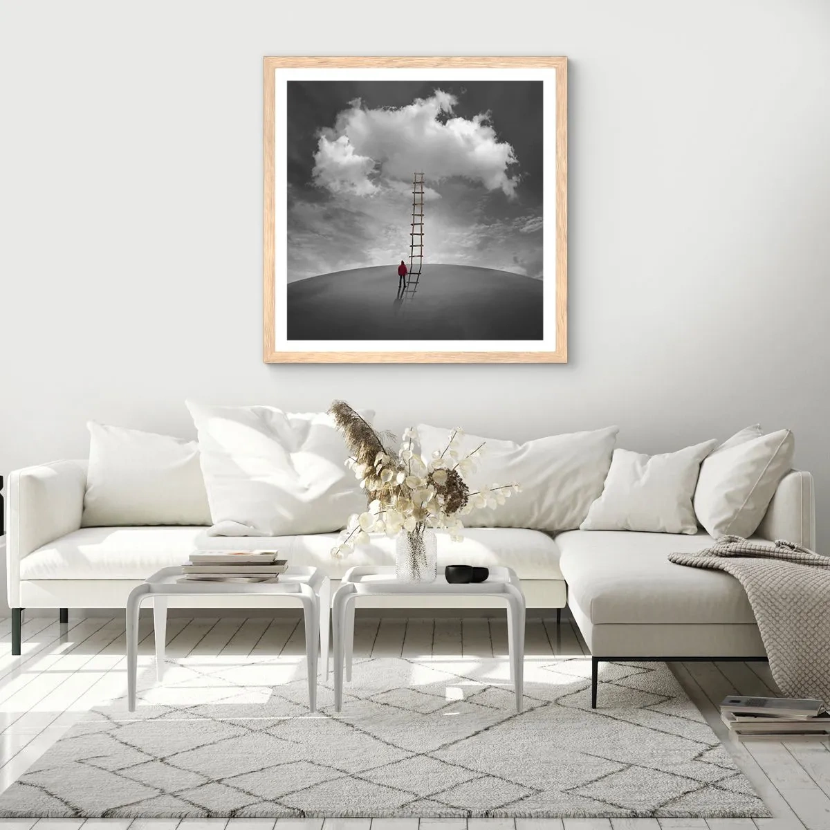 Affiche dans un chêne clair - Poster - Tout est possible - 50x50 cm