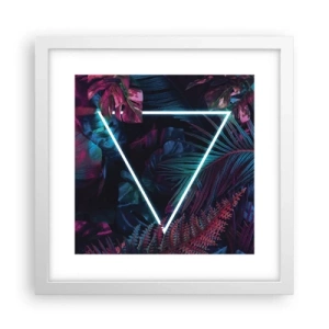 Affiche dans un cadre blanc - Poster - Jardin de style disco - 30x30 cm