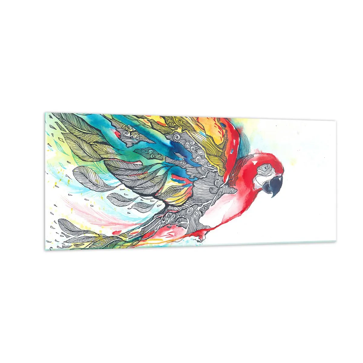Impression sur verre - Image sur verre - Vivez haut en couleurs - 100x40 cm