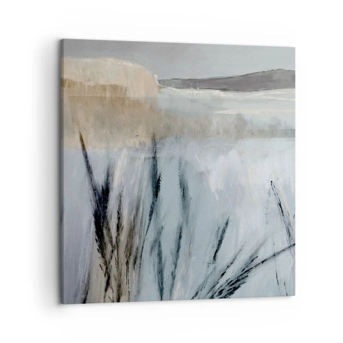 Impression sur toile - Image sur toile - Champs d'hiver - 50x50 cm