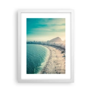 Affiche dans un cadre blanc - Poster - Vacances éternelles à Rio - 30x40 cm