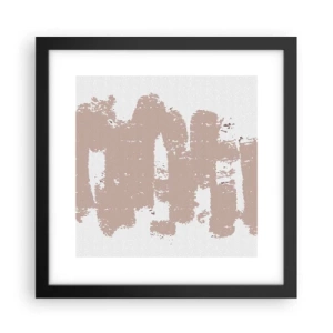 Affiche dans un cadre noir - Poster - Abstraction en rose tendre - 30x30 cm