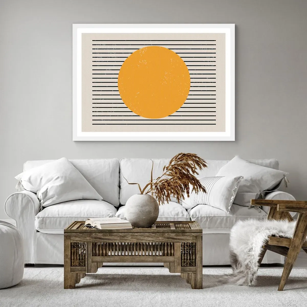 Affiche dans un cadre blanc - Poster - Le pouvoir de la simplicité - 100x70 cm