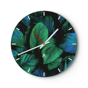 Horloge murale - Pendule murale - Dans la foule verte - 40x40 cm