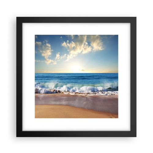 Affiche dans un cadre noir - Poster - Mouvement et immobilité à la fois - 30x30 cm