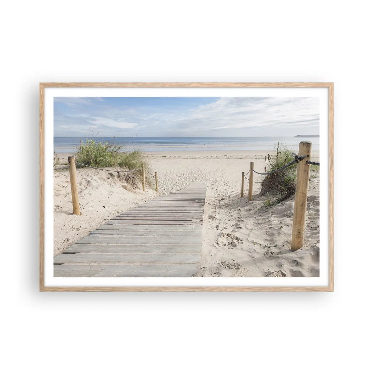 Affiche dans un chêne clair - Poster - A l'horizon - 100x70 cm