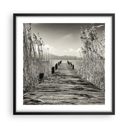 Affiche dans un cadre noir - Poster - Dans le calme de l'herbe - 50x50 cm