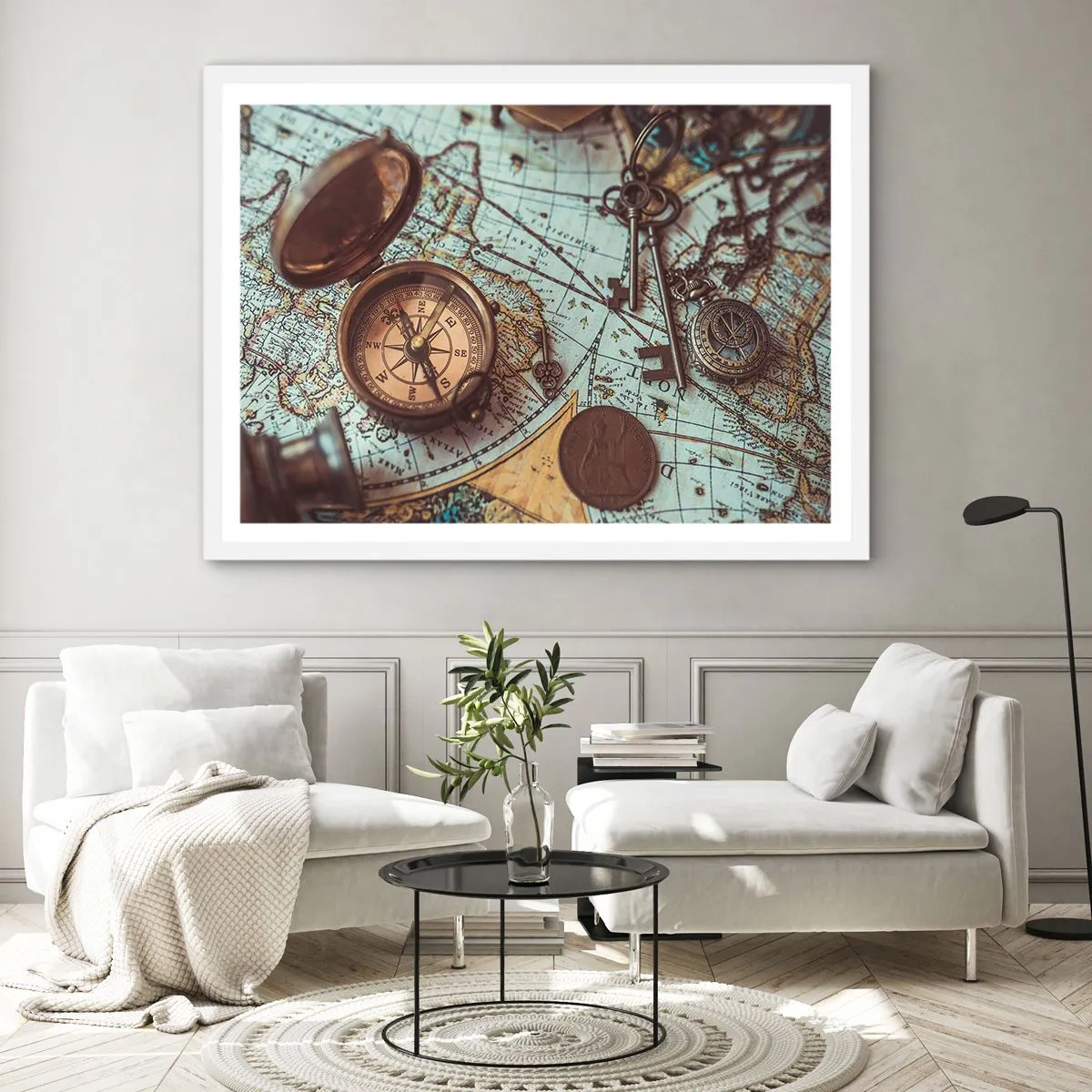 Affiche dans un cadre blanc - Poster - Pour ceux qui recherche l'aventure - 40x30 cm