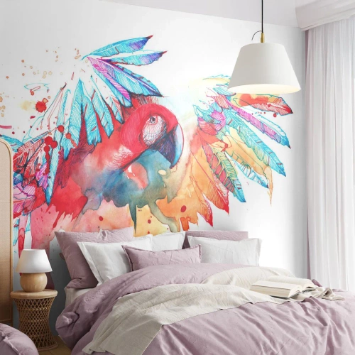 Papier Peint Autocollant Deluxe Sticker - . - Perroquet, Oiseau, Abstraction - 450x315 cm