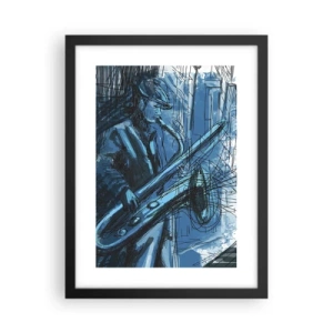 Affiche dans un cadre noir - Poster - Rhapsodie urbaine - 30x40 cm