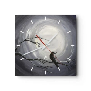 Horloge murale - Pendule murale - La clé du mystère de la nuit - 40x40 cm