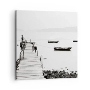 Impression sur toile - Image sur toile - Calme et propre au bord de l'eau - 60x60 cm