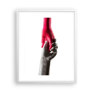 Affiche dans un cadre blanc - Poster - Ensemble, bien que différents - 40x50 cm