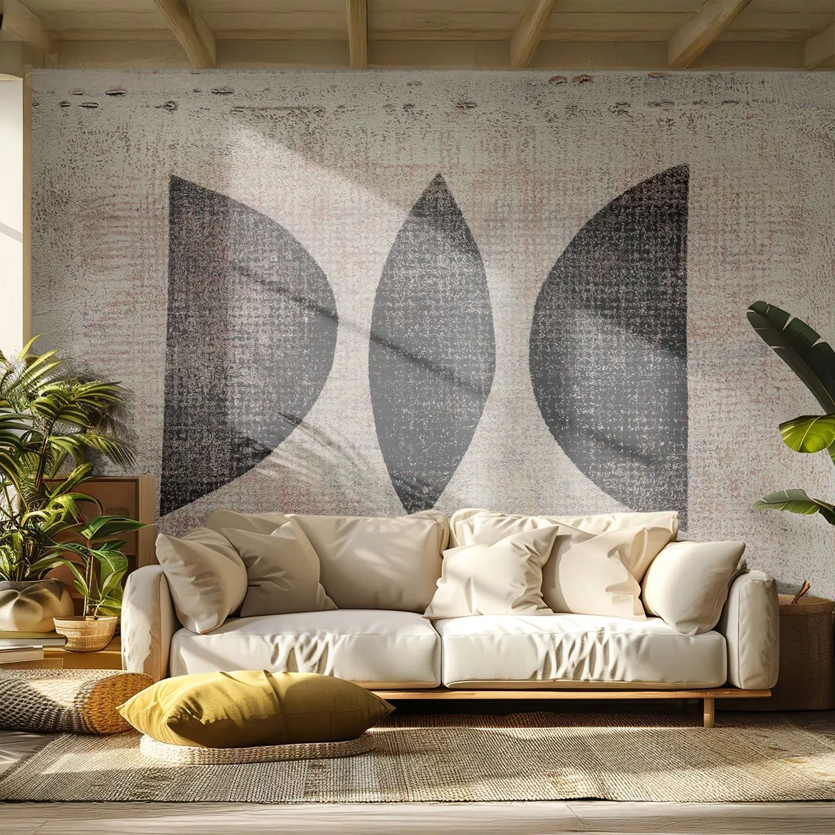 Papier Peint Autocollant Deluxe Sticker - Abstraction ethnique - Abstraction, Morceau, Art moderne - 250x175 cm