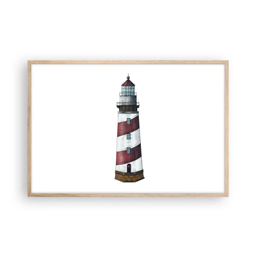 Affiche dans un chêne clair - Poster - Toujours sur ses gardes - 91x61 cm