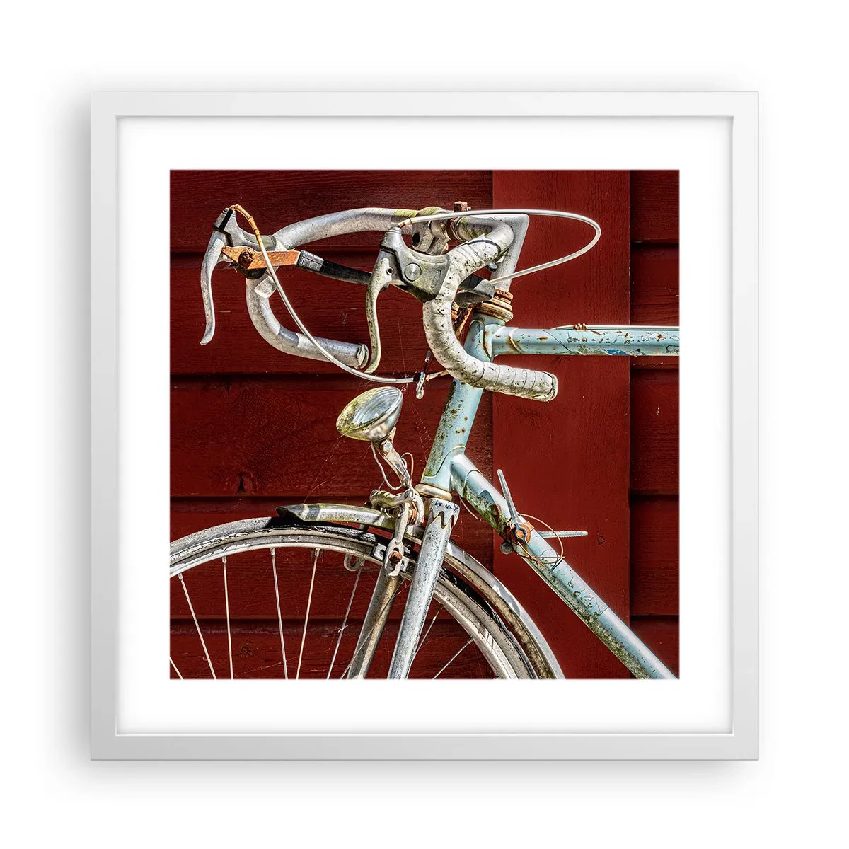 Affiche dans un cadre blanc - Poster - Construit pour la victoire - 40x40 cm