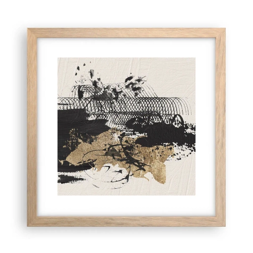 Affiche dans un chêne clair - Poster - Composer avec passion - 30x30 cm