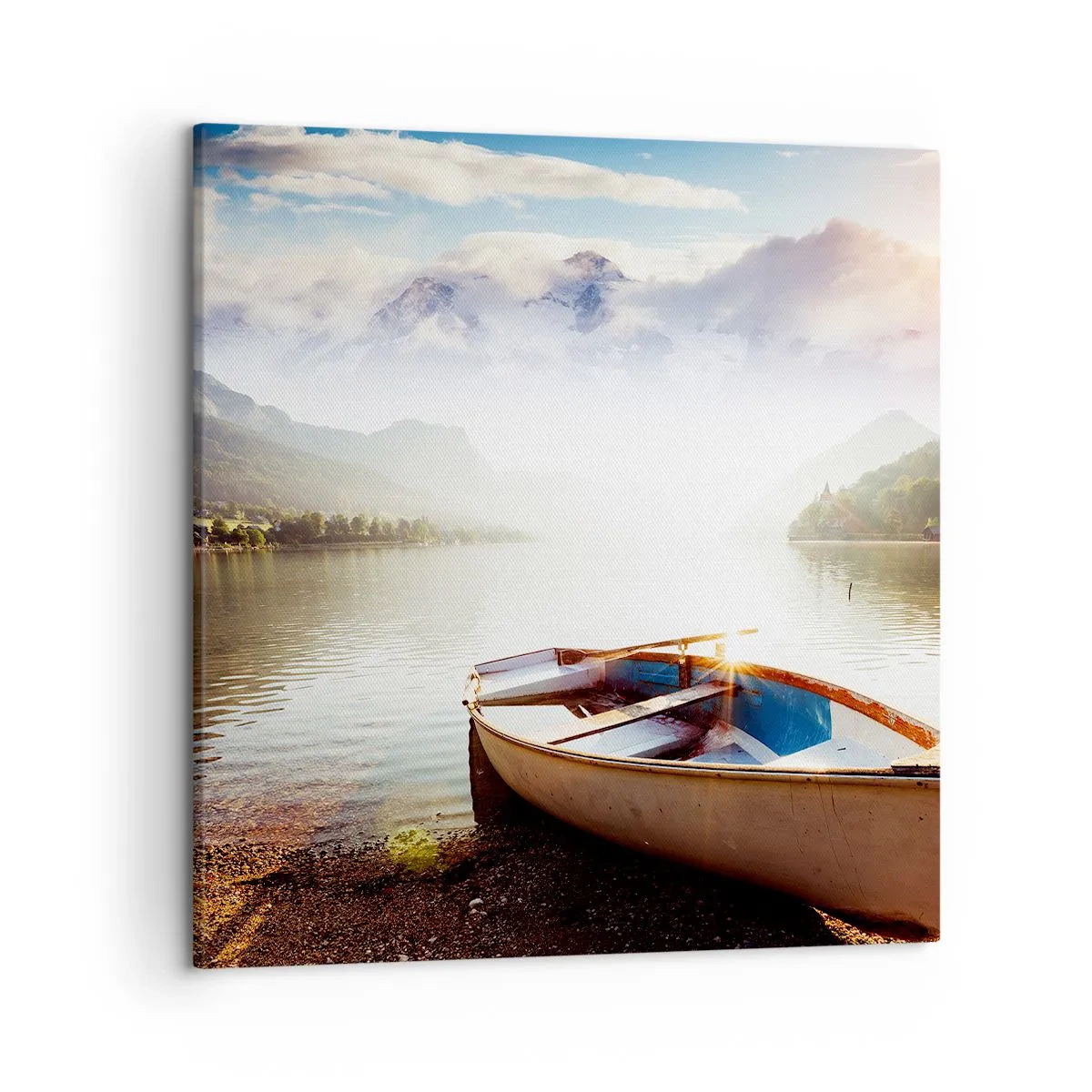 Impression sur toile - Image sur toile - Au bord de la grande et limpide eau - 50x50 cm