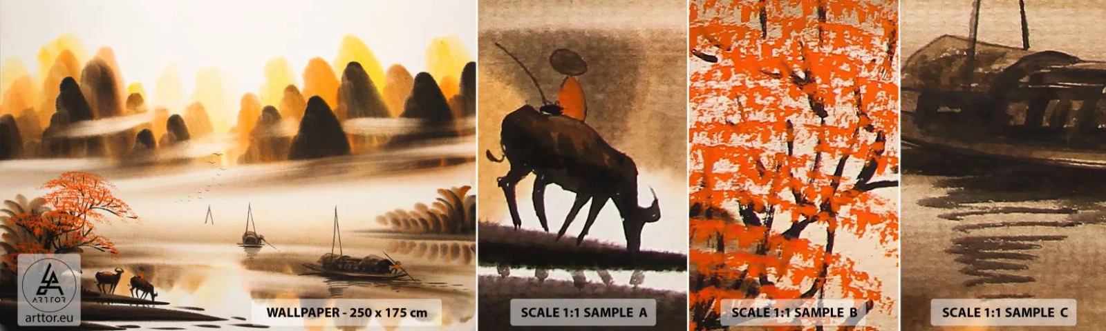 Échantillon De Papier Peint Standard Eco - Plus loin que l'Extrême-Orient - Chine, Paysage, Asie - 100x30 cm