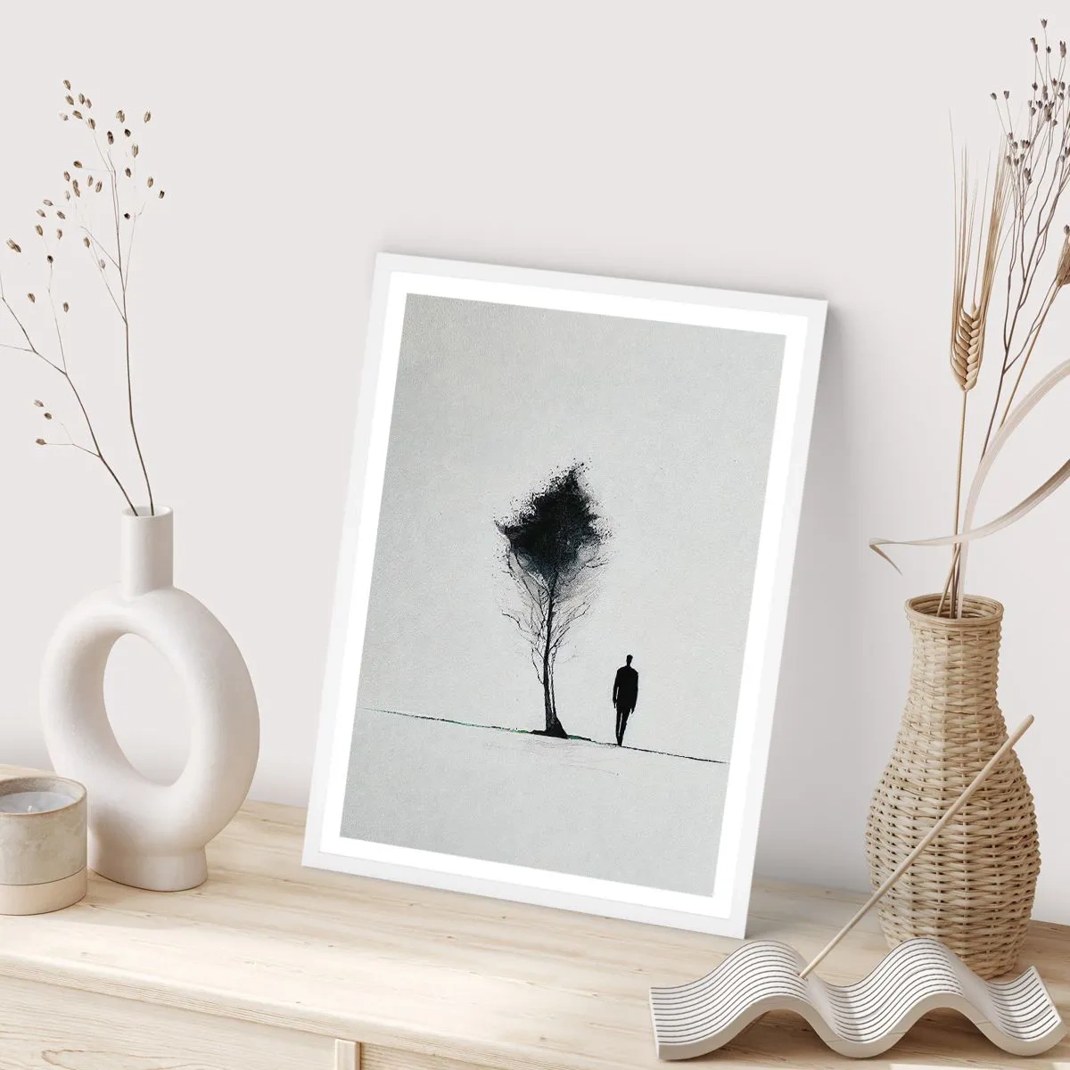 Affiche dans un cadre blanc - Poster - Nous errons tous - 70x100 cm