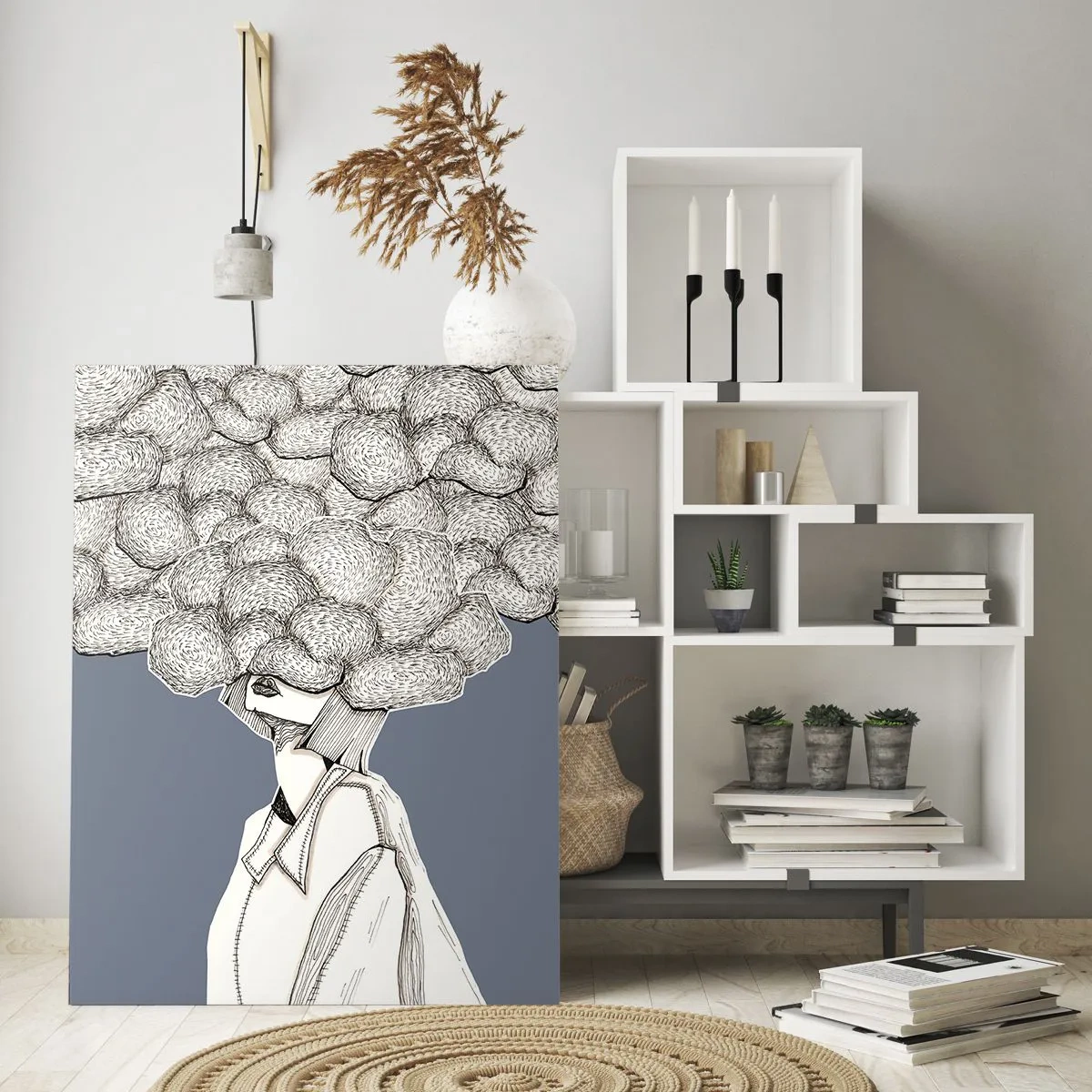 Impression sur verre - Image sur verre - La tête dans les nuages - 70x100 cm