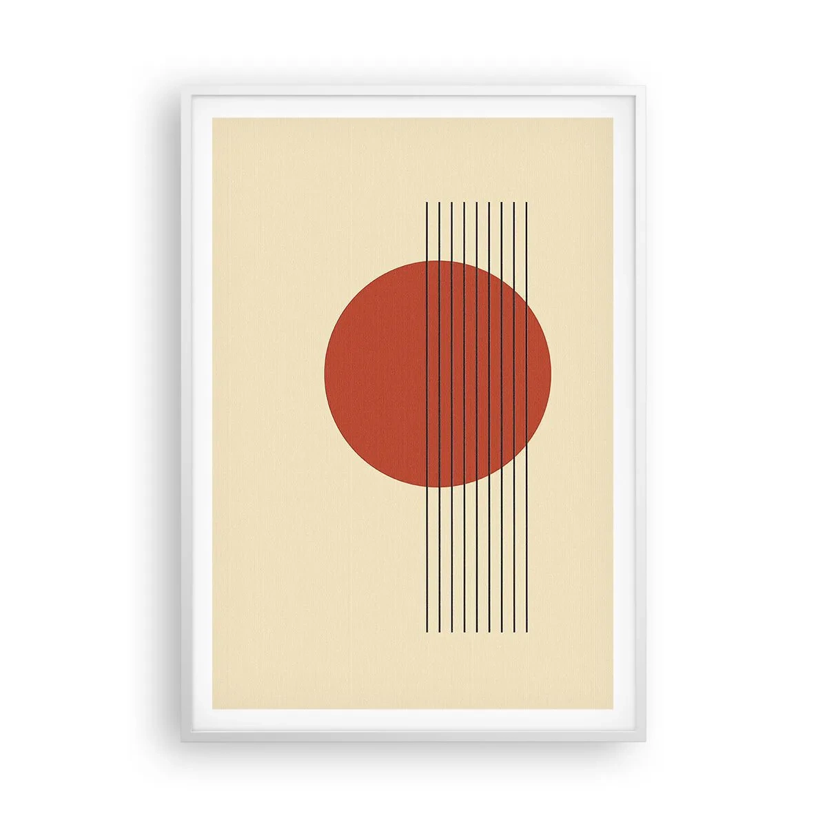 Affiche dans un cadre blanc - Poster - Aux alentours et plus loin - 70x100 cm