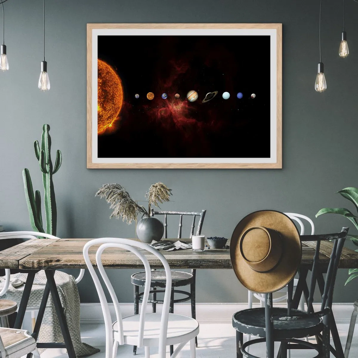 Affiche dans un chêne clair - Poster - Notre quartier - 50x40 cm